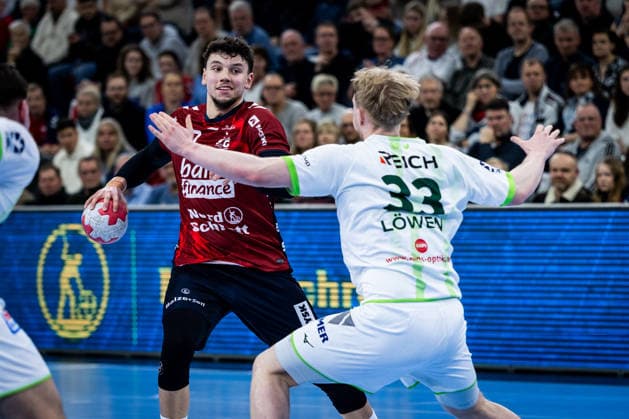 DAIKIN HBL SG Flensburg Handewitt vs HSG Wetzlar 27 02 26 Marko Grgic Nr 17, SG Flensburg Handewitt vs Georg Löwen Nr 33, HSG Wetzlar DAIKIN HBL SG Flensburg Handewitt vs HSG Wetzlar, GP JOULE Arena on 27 02 26 Copyright: xBEAUTIFULxSPORTS MarioxM.xKobergx
