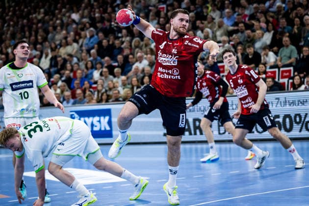 DAIKIN HBL SG Flensburg Handewitt vs HSG Wetzlar 27 02 26 Johannes Golla No 04, SG Flensburg Handewitt in attack DAIKIN HBL SG Flensburg Handewitt vs HSG Wetzlar, GP JOULE Arena on 27 02 26 Copyright: xBEAUTIFULxSPORTS MarioxM.xKobergx