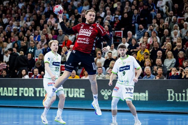 DAIKIN HBL SG Flensburg Handewitt vs HSG Wetzlar 27 02 26 Simon Pytlick Nr 02, SG Flensburg Handewitt in attack DAIKIN HBL SG Flensburg Handewitt vs HSG Wetzlar, GP JOULE Arena on 27 02 26 Copyright: xBEAUTIFULxSPORTS MarioxM.xKobergx