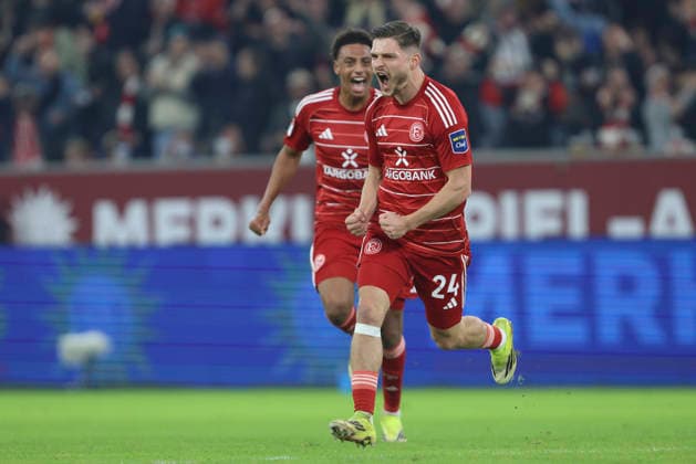 Florent Muslija Fortuna Düsseldorf celebrates after scoring his team s second goal during the 2 Bundesliga match between Fortuna Düsseldorf and VfL Bochum at Merkur Spiel Arena on February 27, 2026 in Düsseldorf, Germany, Germany Photo by Oliver Kaelke DeFodi Images Florent Muslija Fortuna Düsseldorf celebrates after scoring his team s second goal during the 2 Bundesliga match between Fortuna Düsseldorf and VfL Bochum at Merkur Spiel Arena on February 27, 2026 in Düsseldorf, Germany Photo by Oliver Kaelke DeFodi Images Photo by Oliver Kaelke DeFodi Images