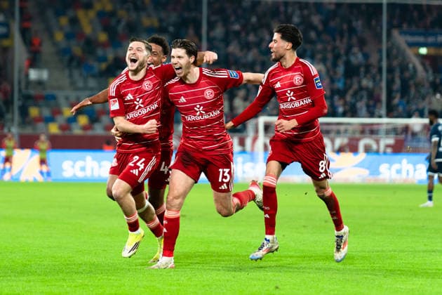 Germany 2 Bundesliga 2025 2026 Fortuna Düsseldorf vs VfL Bochum 24 Matchday 27 02 2026 Merkur Spiel Arena Nordrhein Westfalen Goal for 2 0 by Florent Muslija Fortuna Düsseldorf, 24 Cheers Joy Emotions Goal celebration Cedric Itten Fortuna Düsseldorf, 13 Anouar El Azzouzi Fortuna Düsseldorf, 8 Copyright: xCelinaxLeiersx