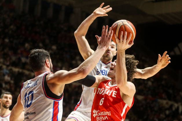 Serbia v Turkiye - 2027 World Cup European Qualifiers BELGRADE, SERBIA - FEBRUARY 27: Cedi Osman (6) of Turkiye in action during the 2027 World Cup European Qualifiers Group C third match between Serbia and Turkiye at the Aleksandar Nikolic Sports Hall in Belgrade, Serbia, on February 27, 2026. Filip Stevanovic Anadolu Belgrade Serbia. Editorial use only. Please get in touch for any other usage.  Copyright: x2026xAnadoluxFilipxStevanovicx