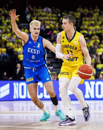260227 Ludvig Hakanson of Sweden during the FIBA World Cup Qualifier game between Sweden and Estonia on February 27, 2026 in Stockholm Photo Kenta Jönsson BILDBYRAN COP 210 KJ0314 basketball vm kval kval fiba world cup qualifiers sverige estland sweden estonia bbeng  Copyright: KENTAxJÖNSSON BB260227KJ053