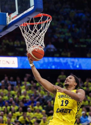 260227 Melwin Pantzar of Sweden during the FIBA World Cup Qualifier game between Sweden and Estonia on February 27, 2026 in Stockholm Photo Kenta Jönsson BILDBYRAN COP 210 KJ0314 basketball vm kval kval fiba world cup qualifiers sverige estland sweden estonia bbeng  Copyright: KENTAxJÖNSSON BB260227KJ061