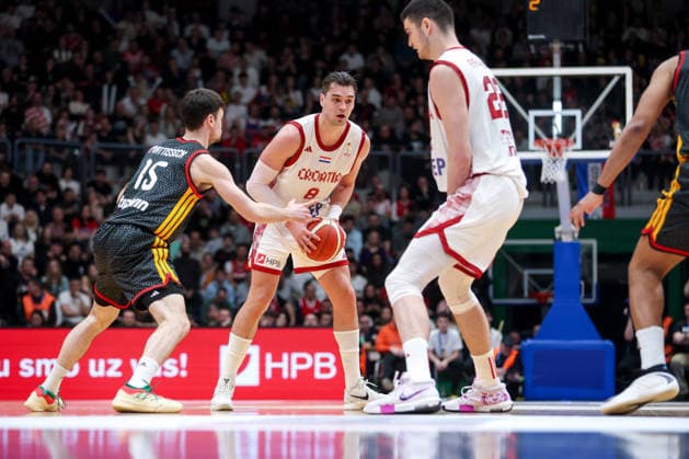 Croatia v Germany: Group E - FIBA World Cup 2026 European Qualifier Mario Hezonja of Croatia looks to pass during the FIBA Basketball World Cup 2027 Group E European Qualifier between Croatia v Germany at Drazen Petrovic Basketball Center on February 27, 2026 in Zagreb, Croatia, Croatia.  IgorxKralj PIXSELL