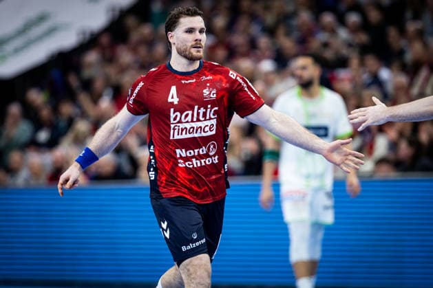 DAIKIN HBL SG Flensburg Handewitt vs HSG Wetzlar 27 02 26 Johannes Golla No 04, SG Flensburg Handewitt DAIKIN HBL SG Flensburg Handewitt vs HSG Wetzlar, GP JOULE Arena on 27 02 26 Copyright: xBEAUTIFULxSPORTS MarioxM.xKobergx