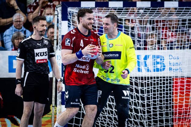 DAIKIN HBL SG Flensburg Handewitt vs HSG Wetzlar 27 02 26 Johannes Golla Nr 04, SG Flensburg Handewitt and Andreas Palicka Nr 52, HSG Wetzlar DAIKIN HBL SG Flensburg Handewitt vs HSG Wetzlar, GP JOULE Arena on 27 02 26 Copyright: xBEAUTIFULxSPORTS MarioxM.xKobergx