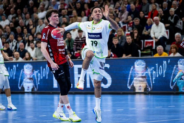 DAIKIN HBL SG Flensburg Handewitt vs HSG Wetzlar 27 02 26 Ahmed Nafea Nr 79, HSG Wetzlar DAIKIN HBL SG Flensburg Handewitt vs HSG Wetzlar, GP JOULE Arena on 27 02 26 Copyright: xBEAUTIFULxSPORTS MarioxM.xKobergx