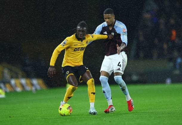 Mateus Mane of Wolverhampton Wanderers and Ezri Konsa of Aston Villa Wolverhampton Wanderers v Aston Villa, Premier League, Football, Molineux, Wolverhampton, UK - 27 Feb 2026Wolverhampton Molineux United Kingdom EDITORIAL USE ONLY No use with unauthorised audio, video, data, fixture lists, club league logos or live services. Online in-match use limited to 120 images, no video emulation. No use in betting, games or single club league player publications. Copyright: xMichaelxZemanek Shutterstockx 16701657i