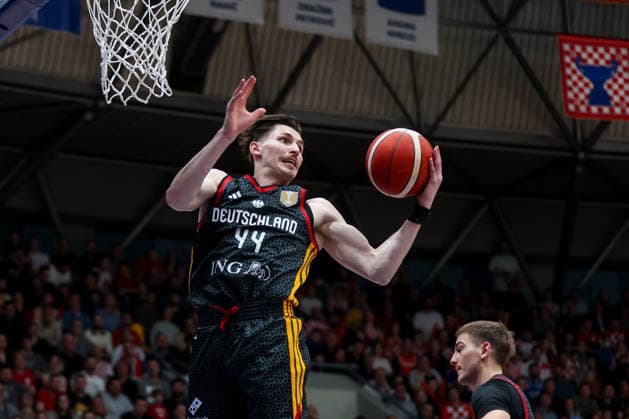 Croatia v Germany: Group E - FIBA World Cup 2026 European Qualifier David Kramer of Germany during the FIBA Basketball World Cup 2027 Group E European Qualifier between Croatia v Germany at Drazen Petrovic Basketball Center on February 27, 2026 in Zagreb, Croatia, Croatia.  IgorxKralj PIXSELL