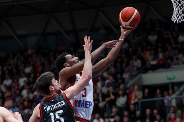 Croatia v Germany: Group E - FIBA World Cup 2026 European Qualifier Jaleen Smith of Croatia attempts a layup during the FIBA Basketball World Cup 2027 Group E European Qualifier between Croatia v Germany at Drazen Petrovic Basketball Center on February 27, 2026 in Zagreb, Croatia, Croatia.  IgorxKralj PIXSELL