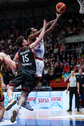 Croatia v Germany: Group E - FIBA World Cup 2026 European Qualifier Jaleen Smith of Croatia attempts a layup during the FIBA Basketball World Cup 2027 Group E European Qualifier between Croatia v Germany at Drazen Petrovic Basketball Center on February 27, 2026 in Zagreb, Croatia, Croatia.  IgorxKralj PIXSELL