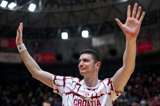 Croatia v Germany: Group E - FIBA World Cup 2026 European Qualifier Danko Brankovic of Croatia acknowledges the fans during the FIBA Basketball World Cup 2027 Group E European Qualifier between Croatia v Germany at Drazen Petrovic Basketball Center on February 27, 2026 in Zagreb, Croatia, Croatia.  IgorxKralj PIXSELL