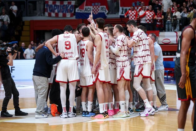 Croatia v Germany: Group E - FIBA World Cup 2026 European Qualifier Players of Croatia celebrate victory during the FIBA Basketball World Cup 2027 Group E European Qualifier between Croatia v Germany at Drazen Petrovic Basketball Center on February 27, 2026 in Zagreb, Croatia, Croatia.  IgorxKralj PIXSELL