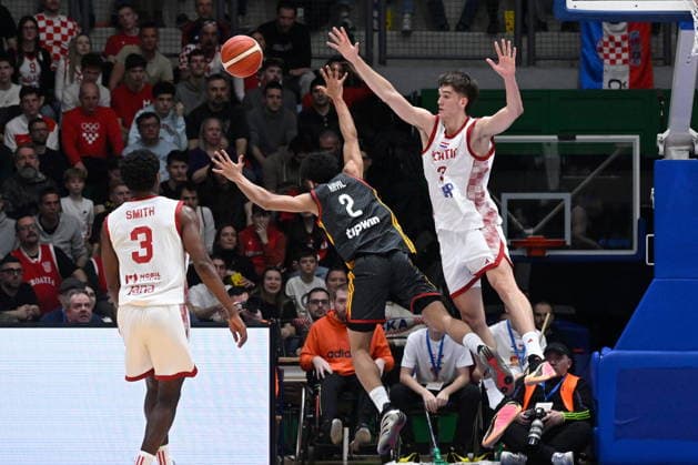 Croatia, Zagreb, 270226. KC Drazen Petrovic. World Cup qualification basketball match, Croatia - Germany. In the photo: Jalen Smith. Photo: Goran Mehkek CROPIX Zagreb Croatia Copyright: xxGoranxMehkekx hrvatska_njemacka9-270226