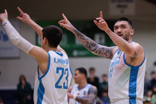 REPRO FREE *PRESS RELEASE NO REPRODUCTION FEE* EDITORIAL USE ONLY FIBA EuroBasket 2029 Pre-Qualifier, National Basketball Arena, Dublin 27 2 2026 Ireland vs Azerbaijan Azerbaijan s Amil Hamzayev Amil Hamzayev 27 2 2026  Copyright: x INPHO BenxBradyx BB3_1801