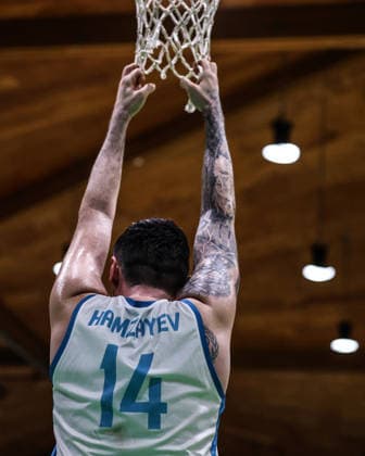 REPRO FREE *PRESS RELEASE NO REPRODUCTION FEE* EDITORIAL USE ONLY FIBA EuroBasket 2029 Pre-Qualifier, National Basketball Arena, Dublin 27 2 2026 Ireland vs Azerbaijan Azerbaijan™s Amil Hamzayev Amil Hamzayev 27 2 2026  Copyright: x INPHO BenxBradyx BB3_1924
