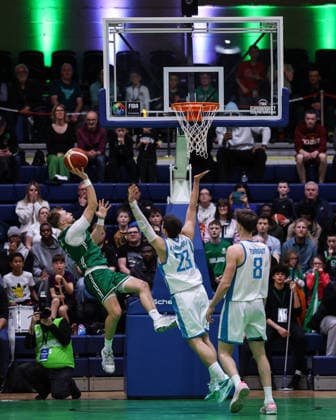 REPRO FREE *PRESS RELEASE NO REPRODUCTION FEE* EDITORIAL USE ONLY FIBA EuroBasket 2029 Pre-Qualifier, National Basketball Arena, Dublin 27 2 2026 Ireland vs Azerbaijan Ireland s Sean Flood Sean Flood 27 2 2026  Copyright: x INPHO BenxBradyx BB3_1958