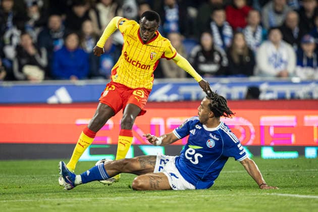 FOOTBALL : Racing Strasbourg vs Lens FC - ligue 1 - Strasbourg - 27 02 26 Saud Abdulhamid 23 et GuÃ la DouÃ 22 (RCS)  Copyright: xelyxandroxcegarrax
