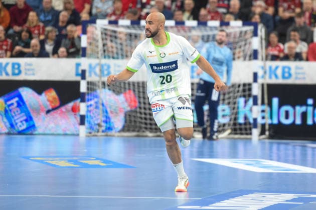 Handball I Men I Season 2025 2026 I Bundesliga I 23 Matchday I SG Flensburg Handewitt HSG Wetzlar I 27 02 2026 David Cyrill Akakpo 20, HSG Wetzlar Copyright: xLobeca JanxKirschnerx