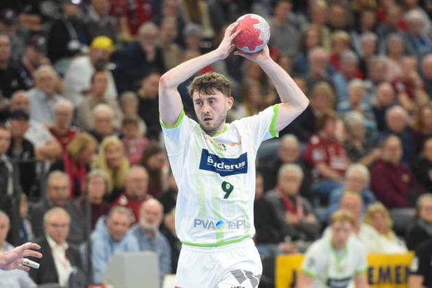 Handball I Men I Season 2025 2026 I Bundesliga I 23 Matchday I SG Flensburg Handewitt HSG Wetzlar I 27 02 2026 Niklas Theiß 9, HSG Wetzlar Copyright: xLobeca JanxKirschnerx