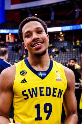 260227 Melwin Pantzar of Sweden after the FIBA World Cup Qualifier game between Sweden and Estonia on February 27, 2026 in Stockholm Photo Kenta Jönsson BILDBYRAN COP 210 KJ0314 basketball vm kval kval fiba world cup qualifiers sverige estland sweden estonia bbeng  Copyright: KENTAxJÖNSSON BB260227KJ123