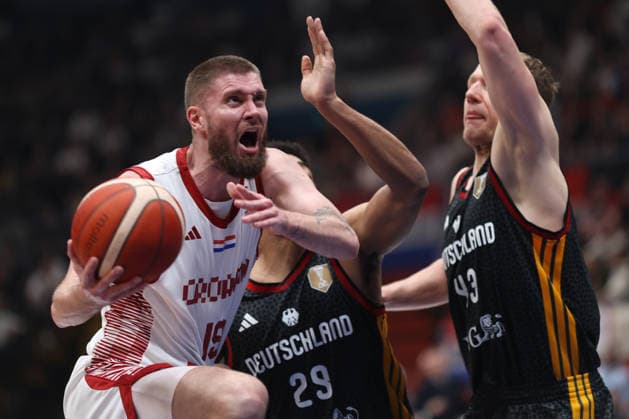 Zagreb, Croatia, 27.2.2026. FIBA Baskeball World Cup, European Qualifiers, First Round Group E, Drazen Petrovic Basketball Center, Croatia (CRO). Croatia vs Germany (93 - 88) Dominik MAVRA (19) 