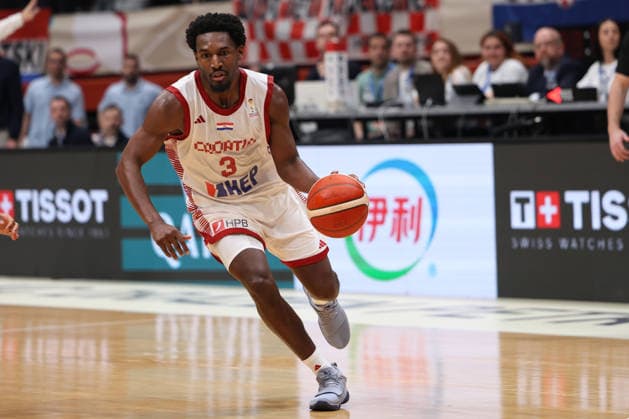 Zagreb, Croatia, 27.2.2026. FIBA Baskeball World Cup, European Qualifiers, First Round Group E, Drazen Petrovic Basketball Center, Croatia (CRO). Croatia vs Germany (93 - 88) Jaleen SMITH (3) 