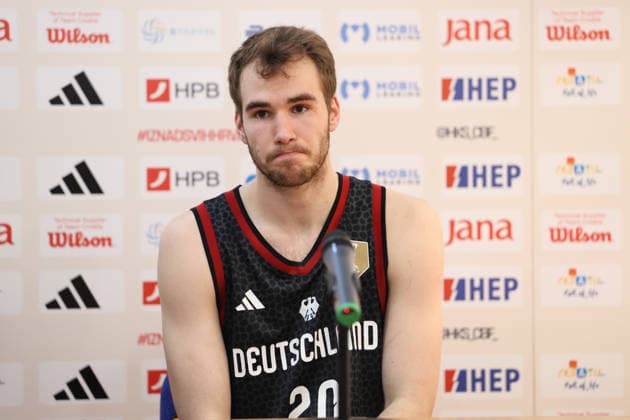 Zagreb, Croatia, 27.2.2026. FIBA Baskeball World Cup, European Qualifiers, First Round Group E, Drazen Petrovic Basketball Center, Croatia (CRO). Croatia vs Germany (93 - 88) Malte DELOW (20) 
