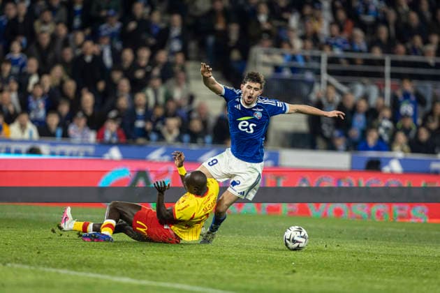 FOOTBALL : Racing Strasbourg vs Lens FC - ligue 1 - Strasbourg - 27 02 26 Joaquin Panichelli 9 (RCS)  Copyright: xelyxandroxcegarrax