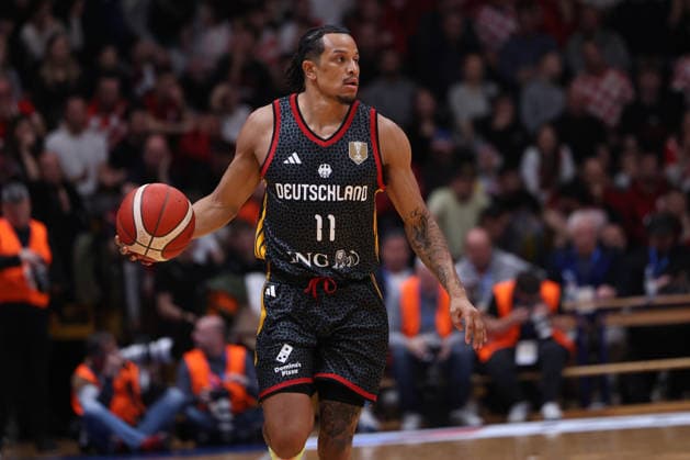 Zagreb, Croatia, 27.2.2026. FIBA Baskeball World Cup, European Qualifiers, First Round Group E, Drazen Petrovic Basketball Center, Croatia (CRO). Croatia vs Germany (93 - 88) Nelson WEIDEMANN (11) 