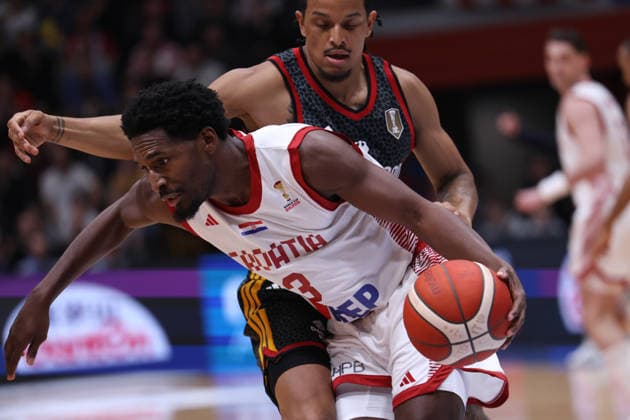Zagreb, Croatia, 27.2.2026. FIBA Baskeball World Cup, European Qualifiers, First Round Group E, Drazen Petrovic Basketball Center, Croatia (CRO). Croatia vs Germany (93 - 88) Jaleen SMITH (3) 