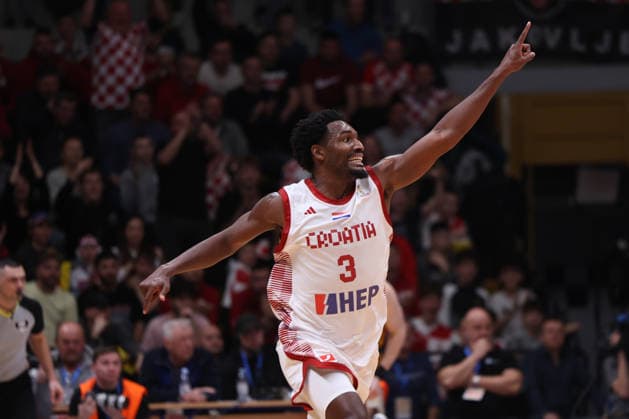 Zagreb, Croatia, 27.2.2026. FIBA Baskeball World Cup, European Qualifiers, First Round Group E, Drazen Petrovic Basketball Center, Croatia (CRO). Croatia vs Germany (93 - 88) Jaleen SMITH (3) 