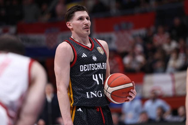 Zagreb, Croatia, 27.2.2026. FIBA Baskeball World Cup, European Qualifiers, First Round Group E, Drazen Petrovic Basketball Center, Croatia (CRO). Croatia vs Germany (93 - 88) David KRAMER (44) 