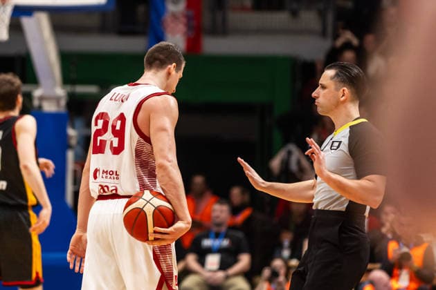 GER, FIBA Basketball World Cup 2027, European Qualifiers, Croatia Germany 27 02 2026, Drazen Petrovic Basketball Center, Zagreb, GER, FIBA Basketball World Cup 2027, European Qualifiers, Croatia Germany Luka Bozic Croatia, No29 Â Photo Alexander Trienitz Zagreb Drazen Petrovic Basketball Center Zagreb Croatia