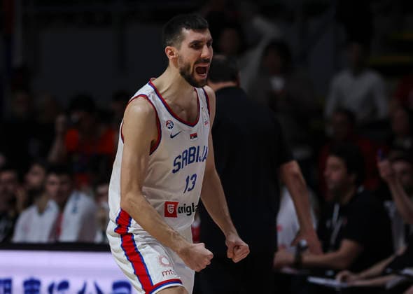 Serbia v Turkiye - FIBA Worl Cup European qualifiers, first round group C Ognjen Dobric of Serbia reacts during the FIBA World Cup European qualifiers first round group C basketball match between Serbia and Turkiye on February 27, 2026 in Belgrade, Serbia. Belgrade Serbia Copyright: xPedjaxMilosavljevic Starsport.rsx