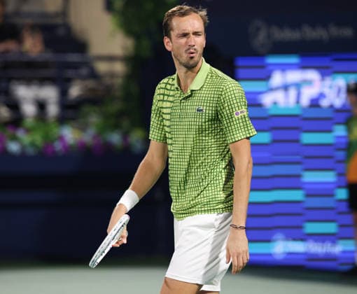 Daniil Medvedev cheers after the victory, Cheers, Joy, Emotion, Dubai Duty Free Tennis Championships, Dubai, U A E Tennis Dubai Tennis Championships 2026 ATP Dubai Duty Free Tennis Stadium Dubai United Arab Emirates 28 February 2026 Copyright: xJuergenxHasenkopfx