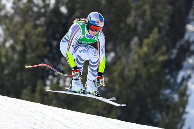 Sport Bilder des Tages ALPINE SKIING - FIS WC Soldeu SOLDEU,ANDORRA,28.FEB.26 - ALPINE SKIING - FIS World Cup, Super G, ladies. Image shows Emma Aicher (GER).  GEPAxpictures xMathiasxMandl