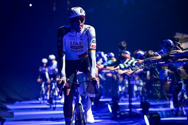 Omloop Het Nieuwsblad 2026 Cycling Race NINOVE, BELGIUM - FEBRUARY 28 : Politt Nils (GER) of UAE Team Emirates XRG before the start of the race during the 81th edition of Omloop Het Nieuwsblad an UCI World Tour 1.UWT one day cycling road race for Men Elite of 207 km with start in Ghent and finish in Ninove on February 28, 2026 in Ninove, Belgium, 28 02 2026 Ninove Belgium  Copyright: xTomasxSiskx