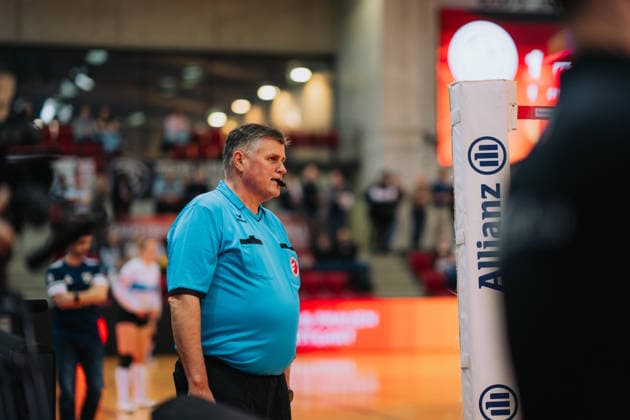 Olaf Niemann TSV Gaertringen, Referee , Fistball, German Championship, Final 4, Season 2025 2026, 28 02 2026, Fistball, German Championship, Final 4, Season 2025 2026, 28 02 2026, Stuttgart Copyright: xEibner-Pressefoto LarsxNeumannx EP_LNN