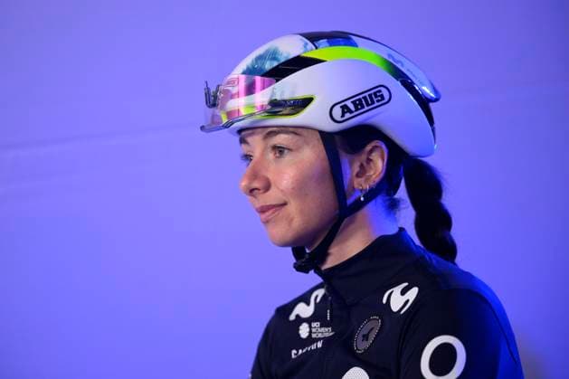 Omloop Het Nieuwsblad Women 2026 Cycling Race NINOVE, BELGIUM - FEBRUARY 28 : Lippert Liane (GER) of Movistar Team before the start of the race during the 21nd edition of Omloop Het Nieuwsblad Women an UCI Women s World Tour 1.WWT one day cycling road race for Women Elite of 137 km with start in Ghent and finish in Ninove on February 28, 2026 in Ninove, Belgium, 28 02 2026 ( Motordriver Guy De Vuyst - Ninove Belgium  Copyright: xTomasxSiskx