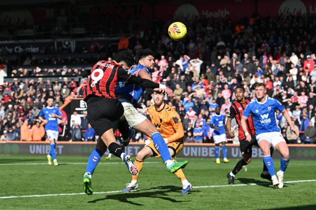 Bournemouth v Sunderland, Premier League Goal 1-1 - Evanilson (9) of AFC Bournemouth scores the equalising goal during the Premier League match between Bournemouth and Sunderland at the Vitality Stadium, Bournemouth, UK on 28 February 2026. Bournemouth Vitality Stadium Dorset UK Editorial use only DataCo restrictions apply See www.football-dataco.com , Copyright: xGrahamxHuntx PSI-23826-0072