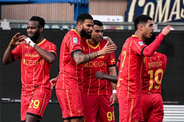 Cm Como 28 02 2026 - campionato di calcio serie A Como-Lecce foto Cristiano Mazzi Image nella foto: esultanza gol Lassana Coulibaly 