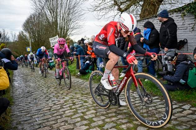 Omloop Het Nieuwsblad 2026 Cycling Race NINOVE, BELGIUM - FEBRUARY 28 : Berckmoes Jenno (BEL) of Lotto Intermarche in action during the 81th edition of Omloop Het Nieuwsblad an UCI World Tour 1.UWT one day cycling road race for Men Elite of km with start in Ghent and finish in Ninove on February 28, 2026 in Ninove, Belgium, 28 02 2026 ( Motordriver Kenny Verfaillie - Ninove Belgium  Copyright: xNicoxVereeckenx