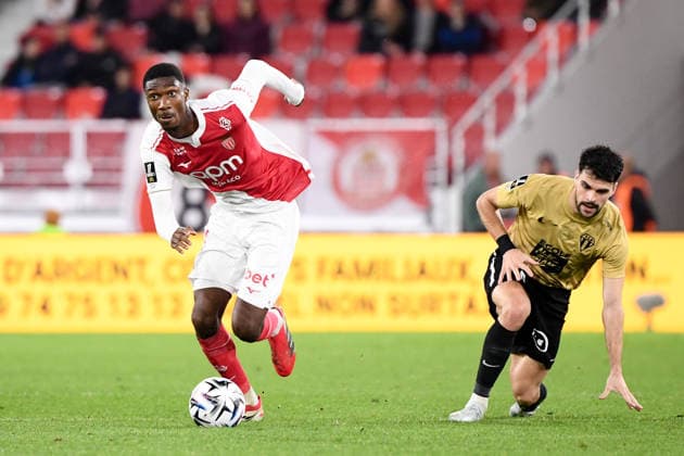 AS Monaco v Angers SCO - Ligue 1 McDonald s 2025 2026 06 Louis MOUTON (sco) - 23 Aladji BAMBA (asm) during the Ligue 1 McDonald s match between Monaco and Angers at Stade Louis II on February 28, 2026 in Monaco, Monaco. Monaco Monaco  Copyright: xFEPx 776348302