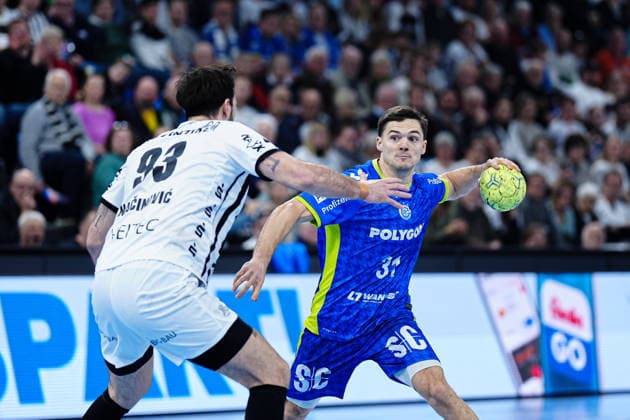 Veron Nacinovic THW Kiel, 93 , Kay Smits VfL Gummersbach, 31 GER, THW Kiel vs VfL Gummersbach, Handball, 1 Bundesliga, Matchday 23, Season 2025 2026, 28 02 2026 GER, THW Kiel vs VfL Gummersbach, Handball, 1 Bundesliga, Matchday 23, Season 2025 2026, 28 02 2026 Kiel Copyright: xEibner-Pressefoto MarcelxvonxFehrnx EP_MFN
