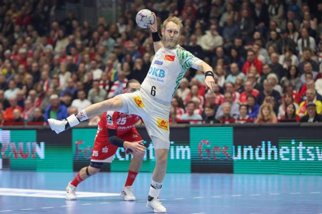 28 02 2026, xgox, Handball Daikin HBL MT Melsungen SC Magdeburg emspor, v l Matthias Musche Magdeburg, 6 at the seven-meter Kassel