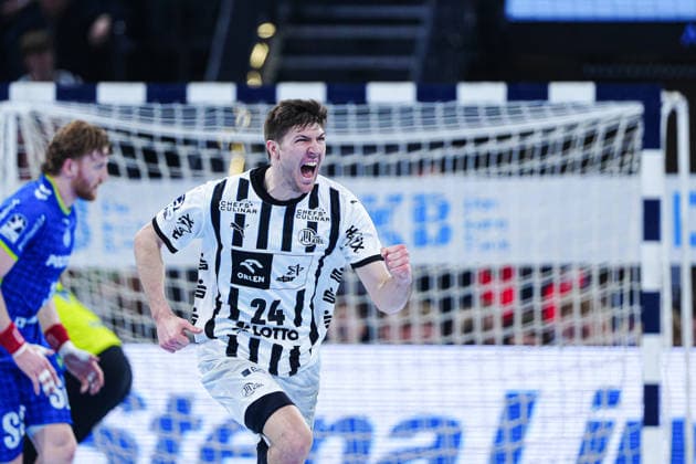 Goal celebration Lukas Zerbe THW Kiel, 24 GER, THW Kiel vs VfL Gummersbach, Handball, 1 Bundesliga, Matchday 23, Season 2025 2026, 28 02 2026 GER, THW Kiel vs VfL Gummersbach, Handball, 1 Bundesliga, Matchday 23, Season 2025 2026, 28 02 2026 Kiel Copyright: xEibner-Pressefoto MarcelxvonxFehrnx EP_MFN