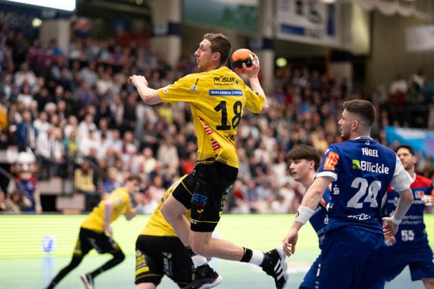 Tim Gruener HBW Balingen Weilstetten, 18 , HBW Balingen Weilstetten vs HSC 2000 Coburg, Handball, 2 Bundesliga, 22 Matchday, Season 2025 2026, 28 02 2026 Eibner Pressefoto Andreas Ulmer HBW Balingen Weilstetten vs HSC 2000 Coburg, Handball, 2 Bundesliga, 22 Matchday, Season 2025 2026, 28 02 2026 Balingen Copyright: xEibner-Pressefoto AndreasxUlmerx EP_AUR