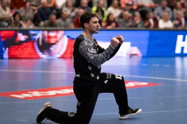 Mateusz Kornecki HBW Balingen Weilstetten, 01, Goalkeeper after good action HBW Balingen Weilstetten vs HSC 2000 Coburg, Handball, 2 Bundesliga, 22 Matchday, Season 2025 2026, 28 02 2026 Eibner Pressefoto Andreas Ulmer HBW Balingen Weilstetten vs HSC 2000 Coburg, Handball, 2 Bundesliga, 22 Matchday, Season 2025 2026, 28 02 2026 Balingen Copyright: xEibner-Pressefoto AndreasxUlmerx EP_AUR
